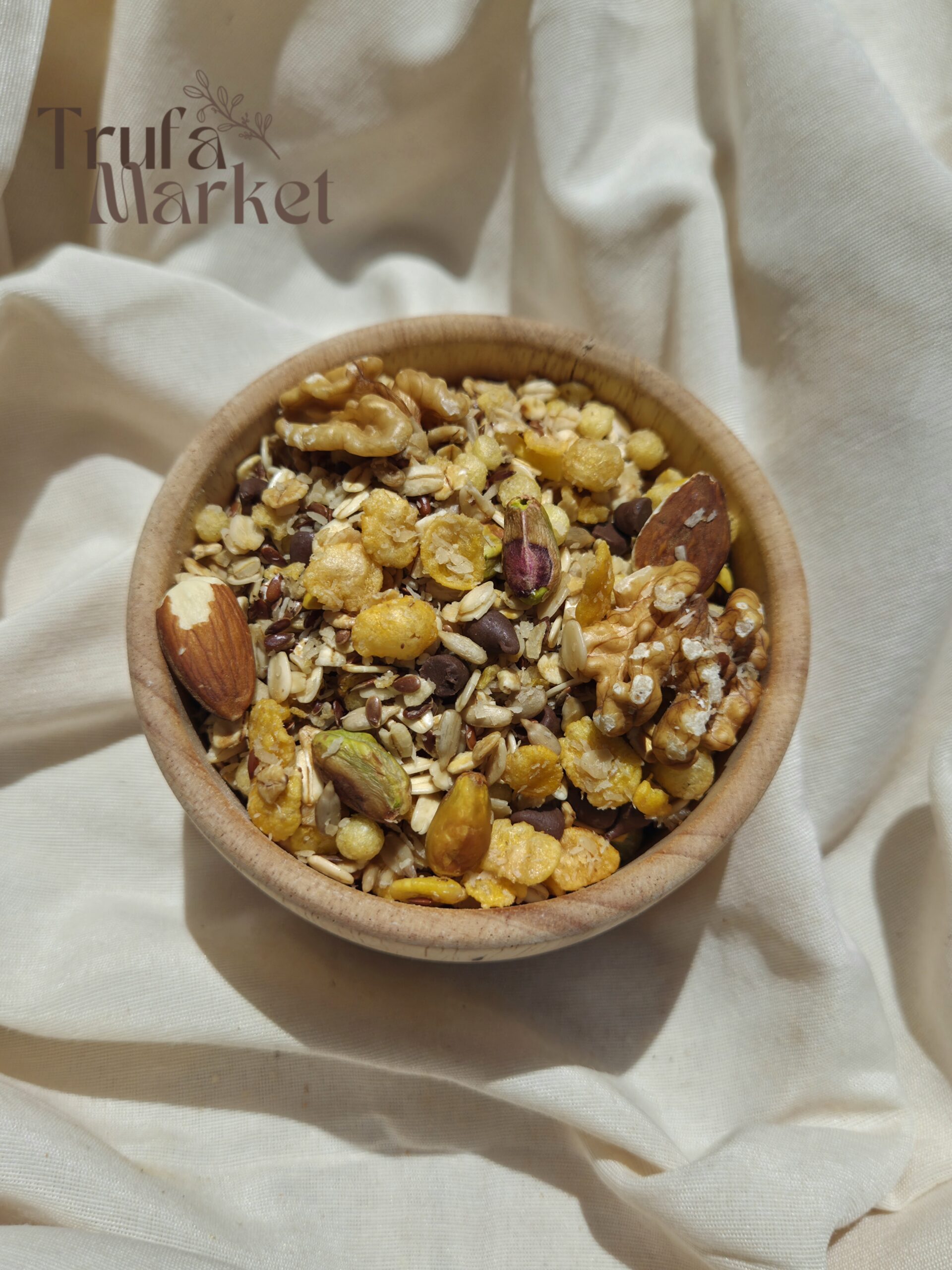 Granola con pistachos