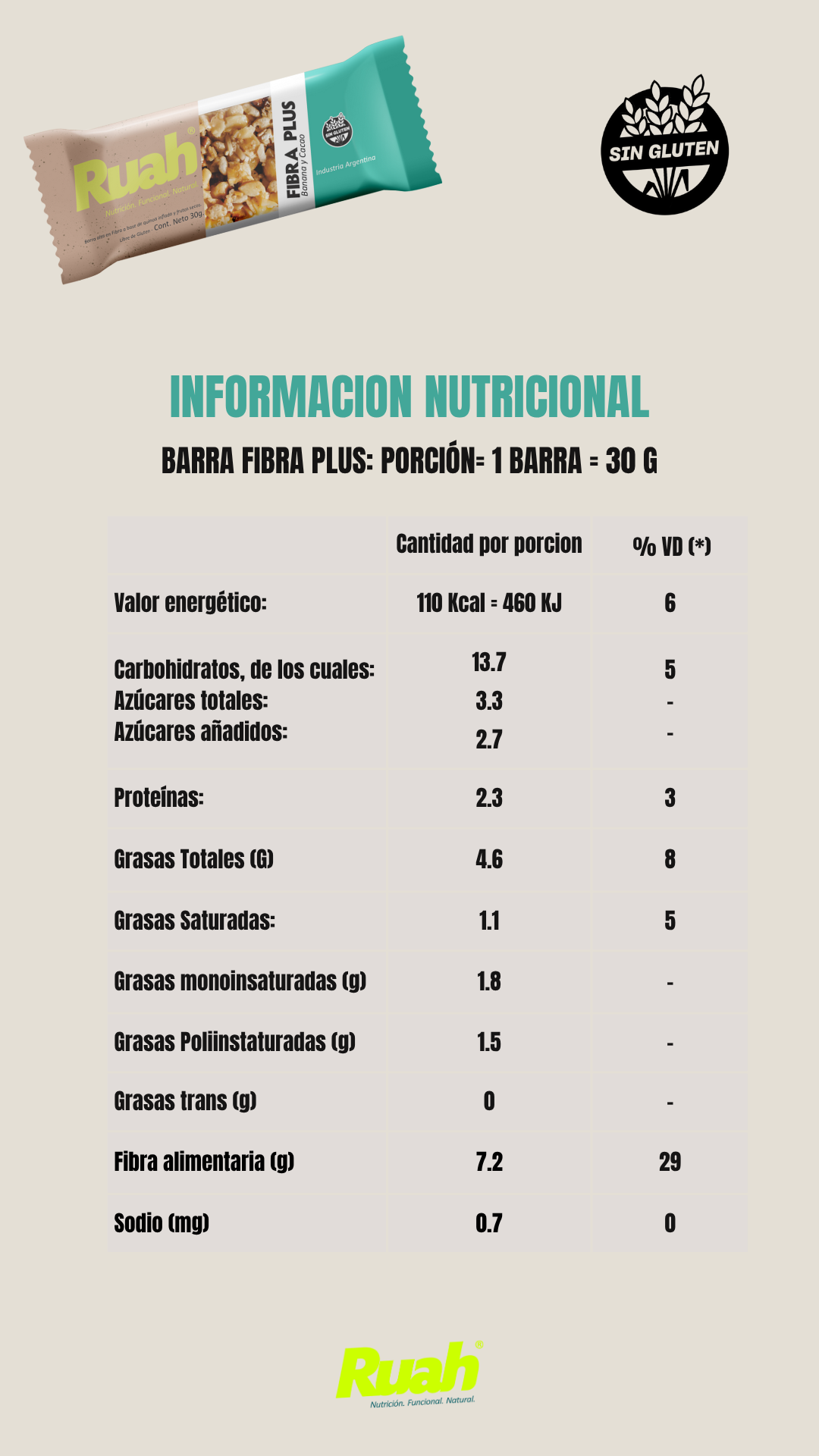 Barritas Ruah Banana y Cacao - Image 2